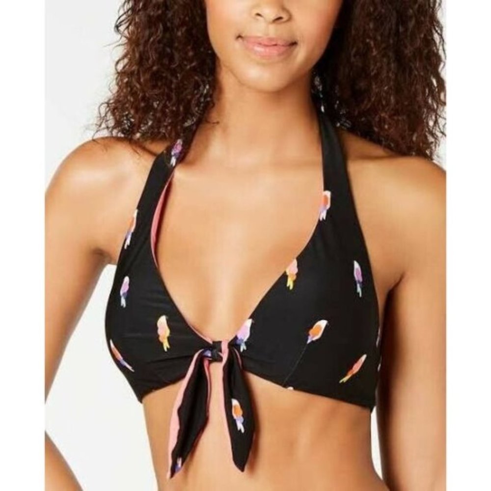 Kate Spade Flock Party Reversible Halter Bakini
